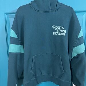 Roots Teal Hoodie with Logo